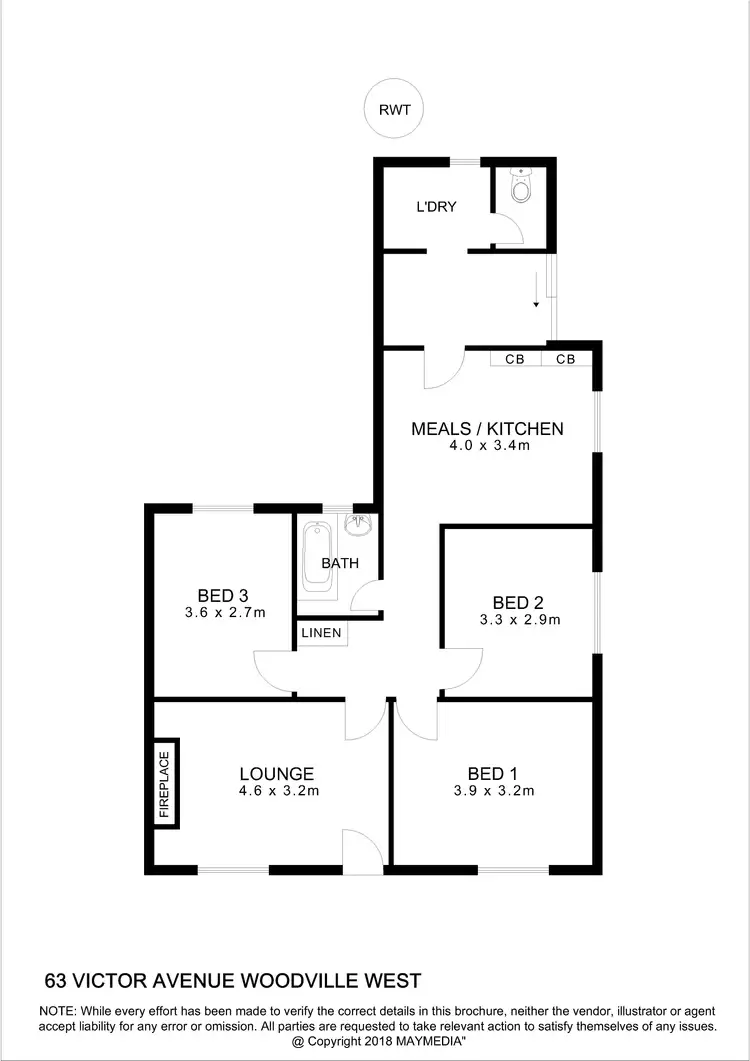 Floorplan of Homely house listing, 63 Victor Avenue, Woodville West SA 5011