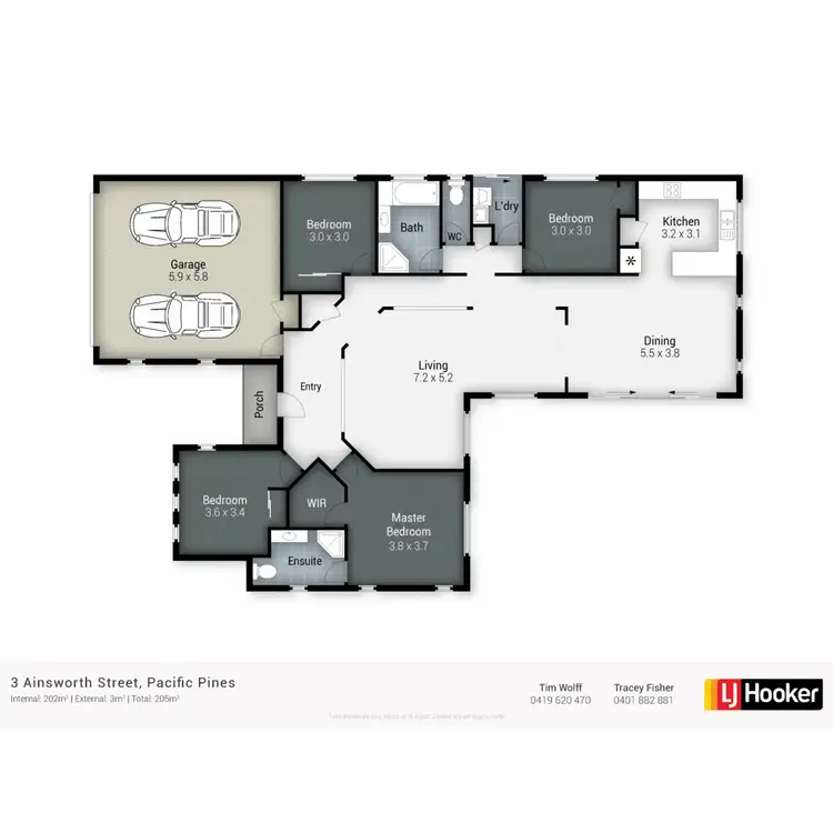 Floorplan of Homely house listing, 3 Ainsworth Street, Pacific Pines QLD 4211