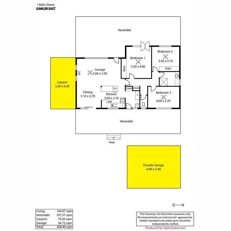 Floorplan of Homely house listing, 1 Bella Street, Gawler East SA 5118