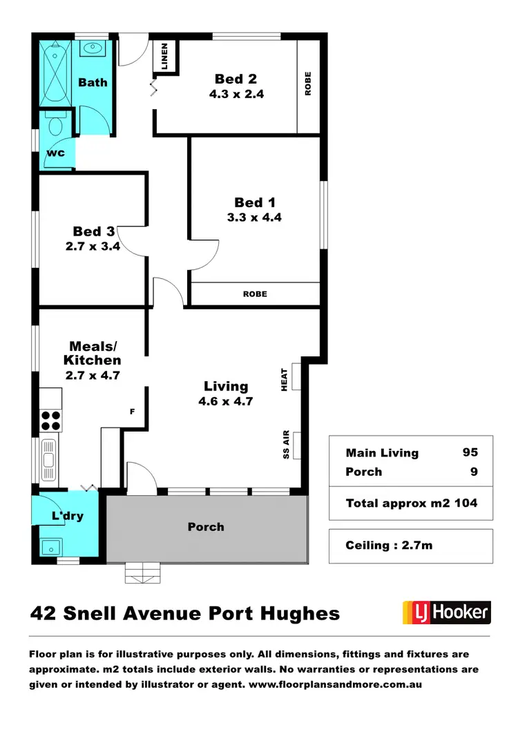 Floorplan of Homely house listing, 42 Snell Avenue, Port Hughes SA 5558