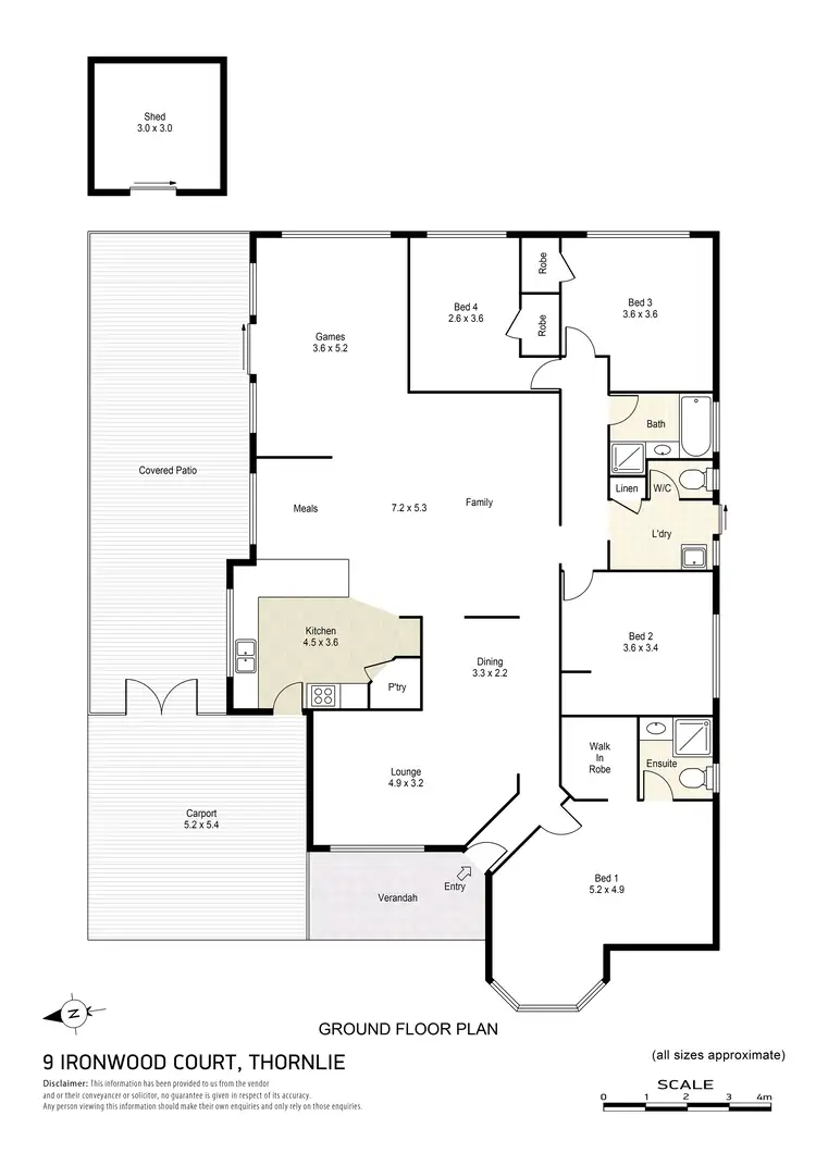 Floorplan of Homely house listing, 9 Ironwood Court, Thornlie WA 6108