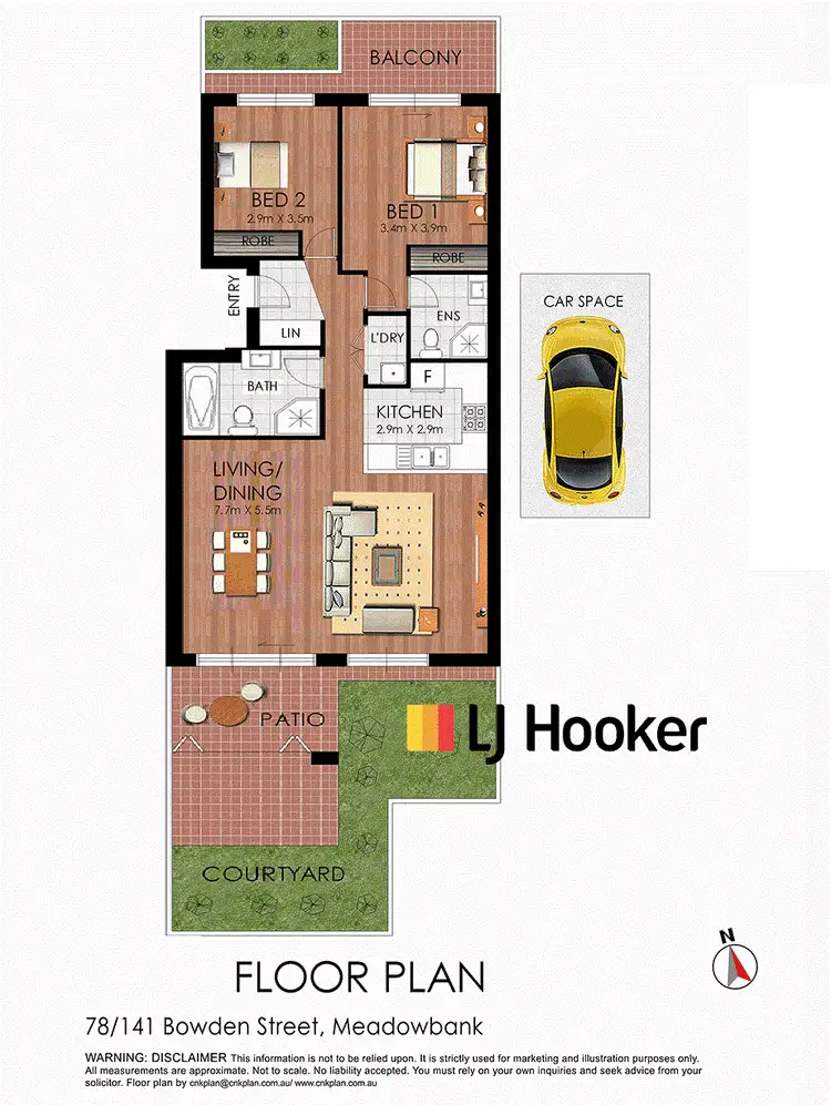 Floorplan of Homely unit listing, 78/141 Bowden Street, Meadowbank NSW 2114