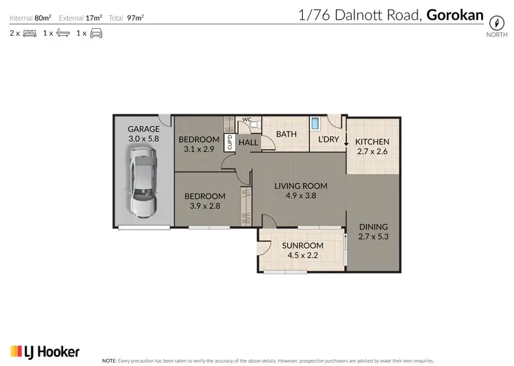 Floorplan of Homely house listing, 1/76 Dalnott Road, Gorokan NSW 2263