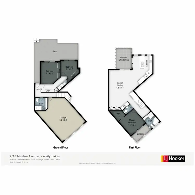 Floorplan of Homely semi-detached listing, 2/18 Menton Avenue, Varsity Lakes QLD 4227