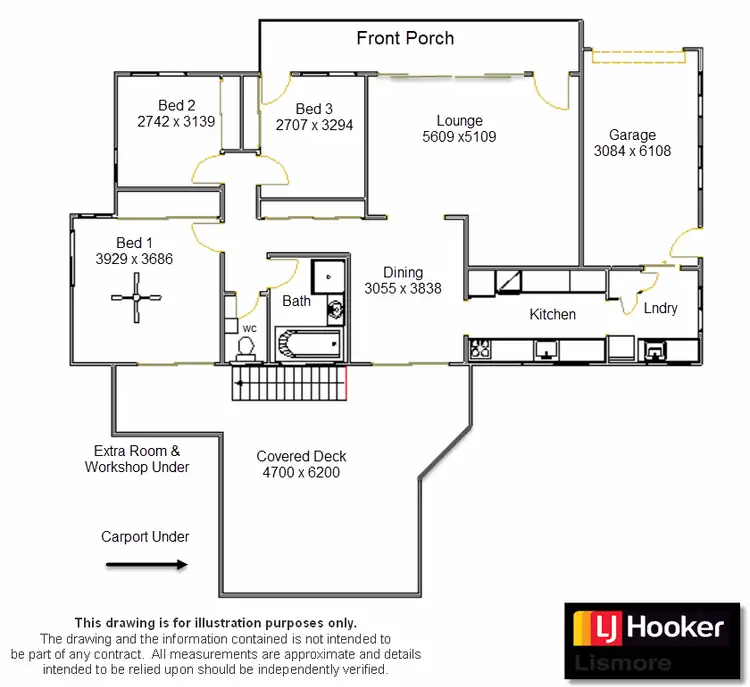 Floorplan of Homely house listing, 7 Holmesleigh Drive, Goonellabah NSW 2480