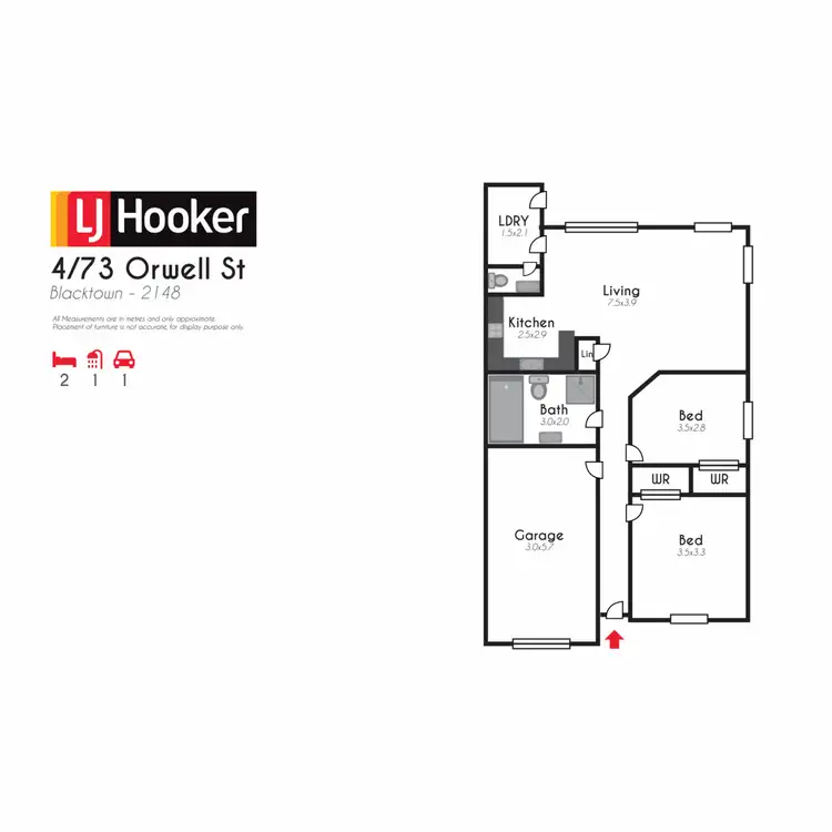 Floorplan of Homely villa listing, 4/73 Orwell Street, Blacktown NSW 2148