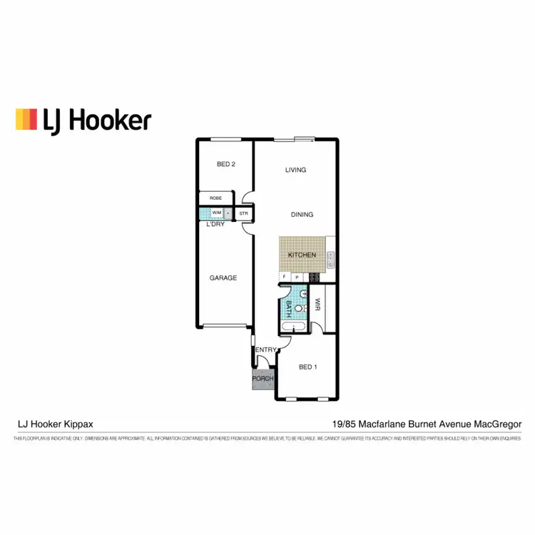 Floorplan of Homely townhouse listing, 19/85 Macfarlane Burnet Avenue, Macgregor ACT 2615