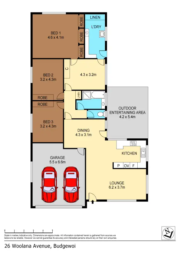 Floorplan of Homely house listing, 26 Woolana Avenue, Budgewoi NSW 2262