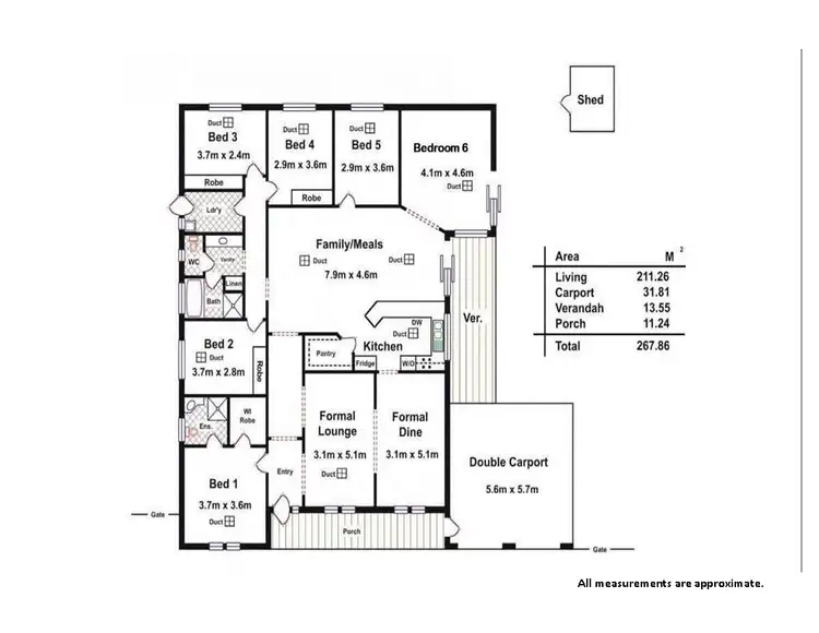 Floorplan of Homely house listing, 6 Linear Crescent, Walkley Heights SA 5098