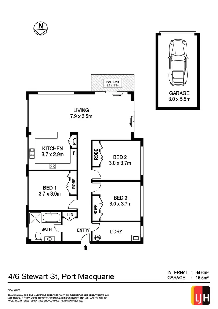 Floorplan of Homely unit listing, 4/6 Stewart Street, Port Macquarie NSW 2444