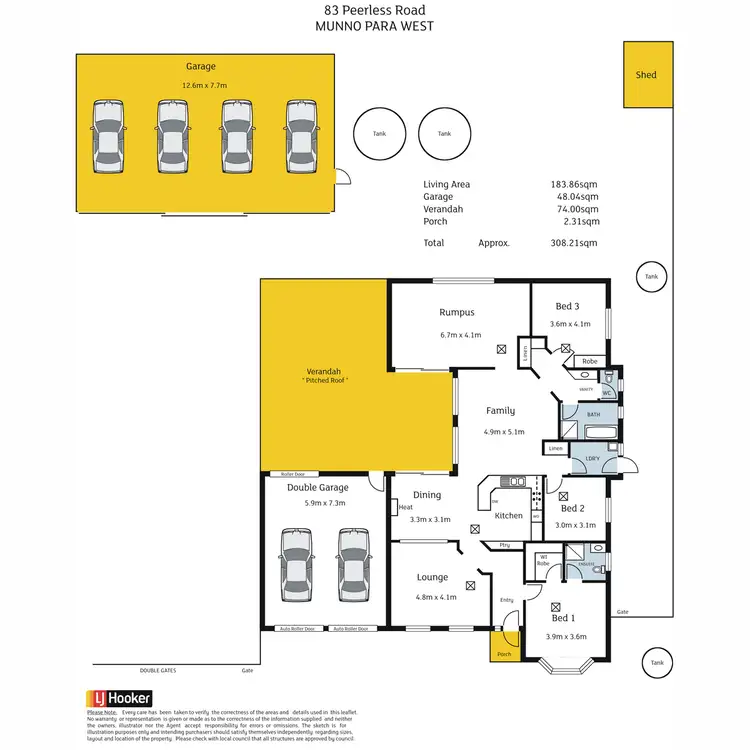 Floorplan of Homely house listing, 83 Peerless Road, Munno Para West SA 5115
