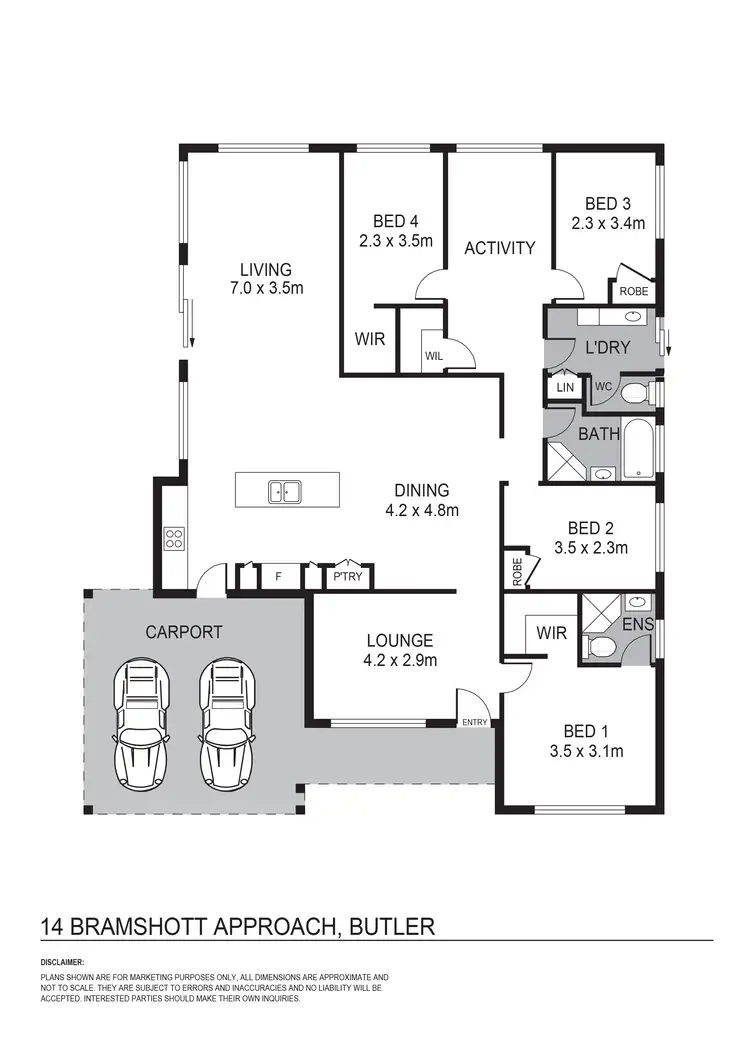 Floorplan of Homely house listing, 14 Bramshott Approach, Butler WA 6036