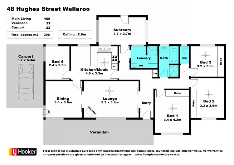 Floorplan of Homely house listing, 48 Hughes Street, Wallaroo SA 5556