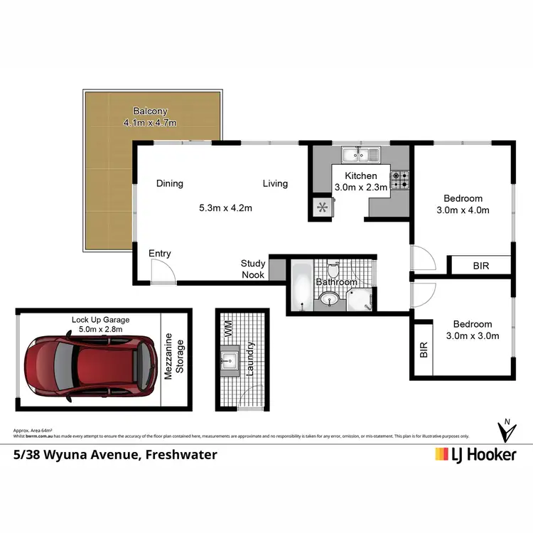 Floorplan of Homely apartment listing, 5/38 Wyuna Avenue, Freshwater NSW 2096