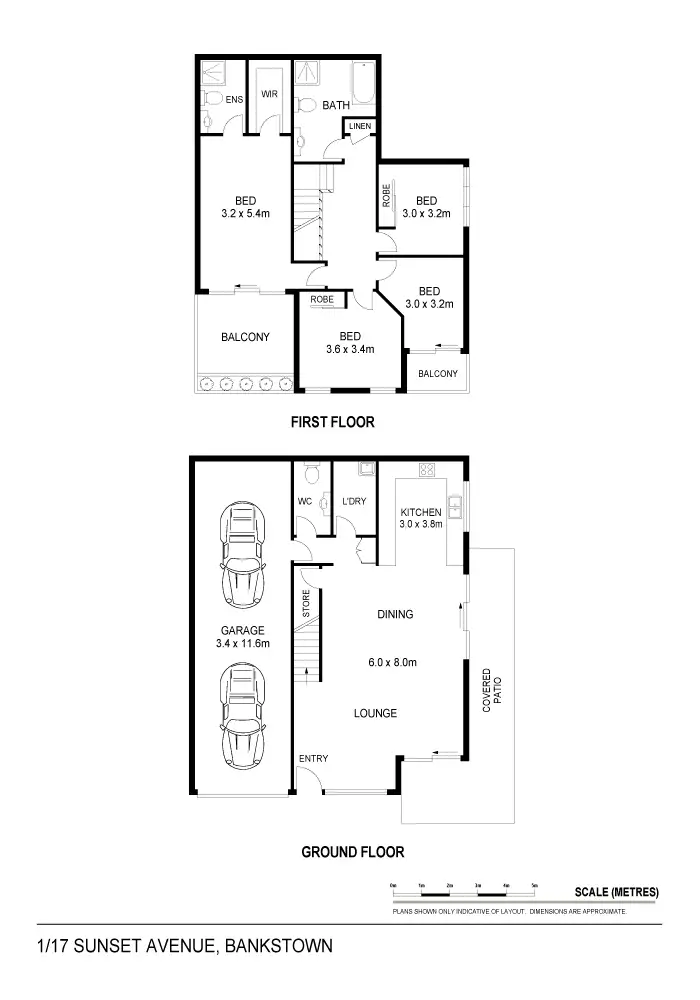 Floorplan of Homely townhouse listing, 1/17 Sunset Avenue, Bankstown NSW 2200