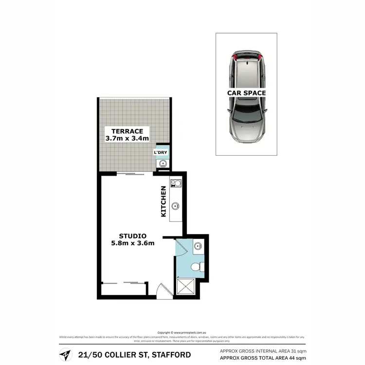 Floorplan of Homely unit listing, 21/50 Collier Street, Stafford QLD 4053