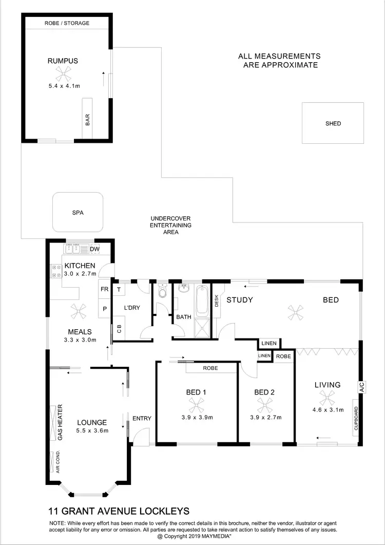 Floorplan of Homely house listing, 11 Grant Avenue, Lockleys SA 5032