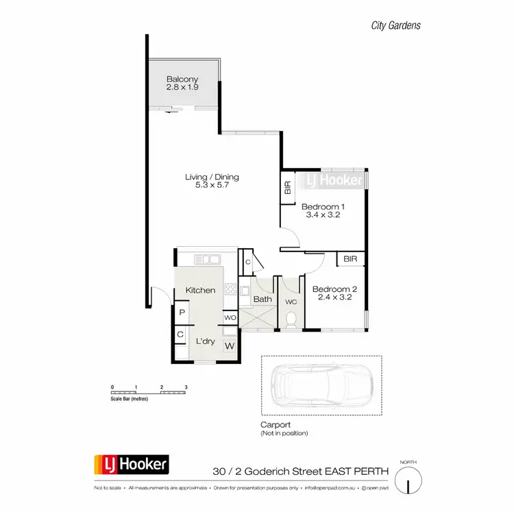 Floorplan of Homely apartment listing, 30/2 Goderich Street, East Perth WA 6004