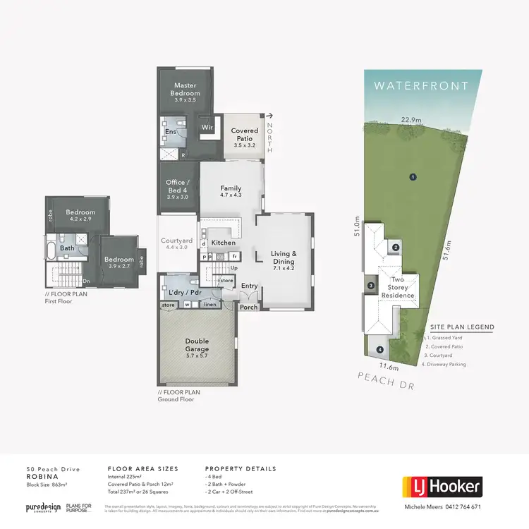 Floorplan of Homely house listing, 50 Peach Drive, Robina QLD 4226