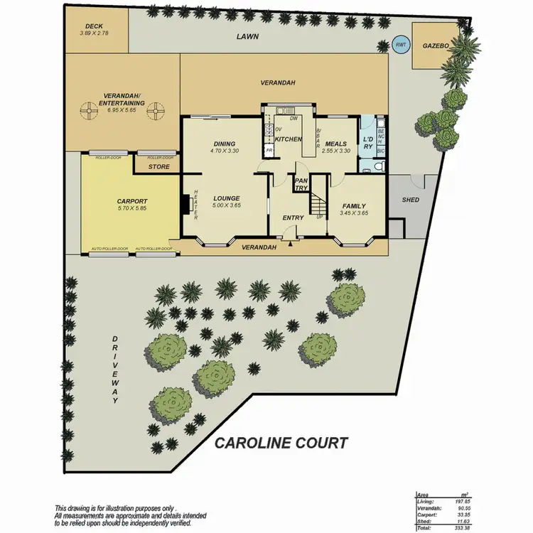 Floorplan of Homely house listing, 10 Caroline Court, Golden Grove SA 5125