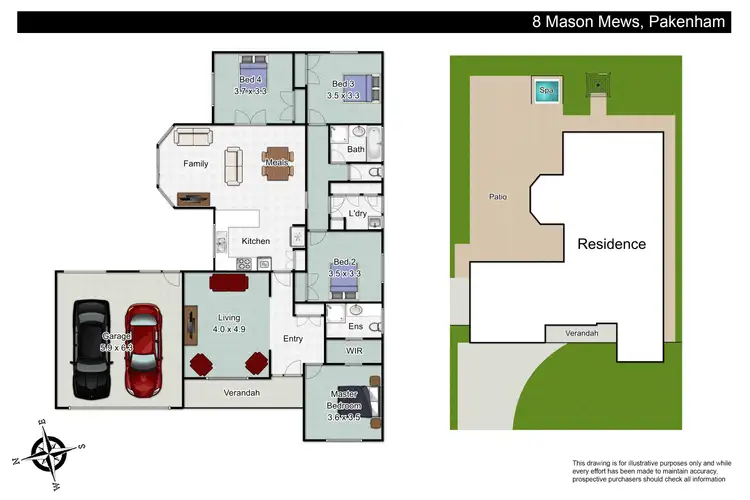Floorplan of Homely house listing, 8 Mason Mews, Pakenham VIC 3810