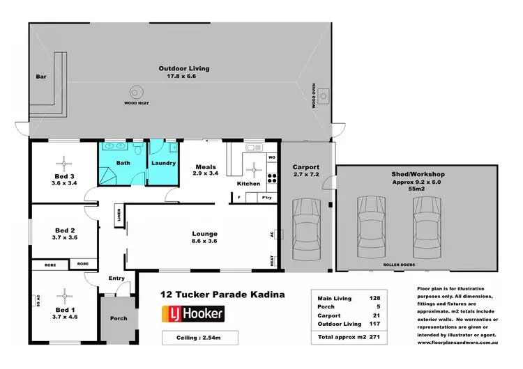 Floorplan of Homely house listing, 12 Tucker Parade, Kadina SA 5554