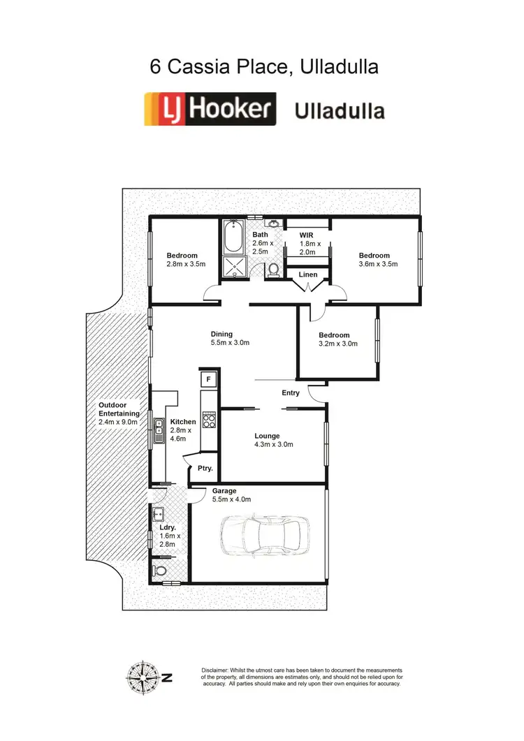 Floorplan of Homely house listing, 6 Cassia Place, Ulladulla NSW 2539