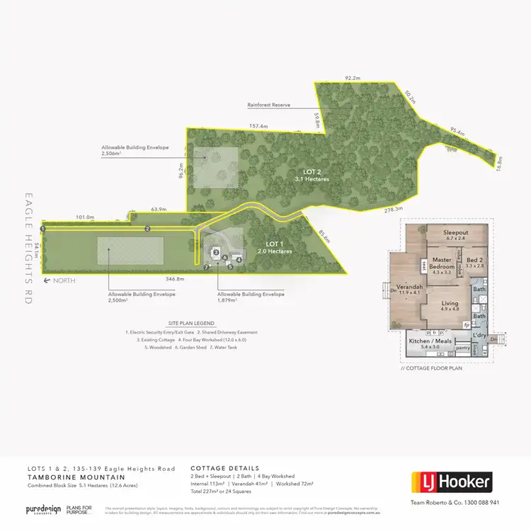 Floorplan of Homely rural property listing, 1/135-139 Eagle Heights Road, Tamborine Mountain QLD 4272