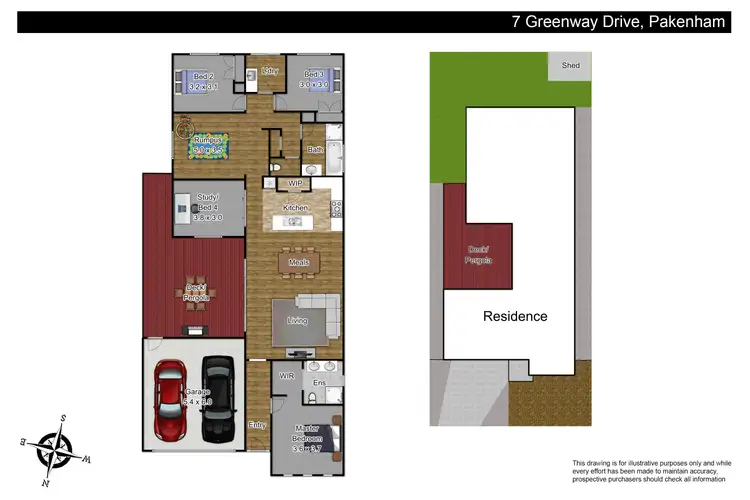 Floorplan of Homely house listing, 7 Greenway Drive, Pakenham VIC 3810