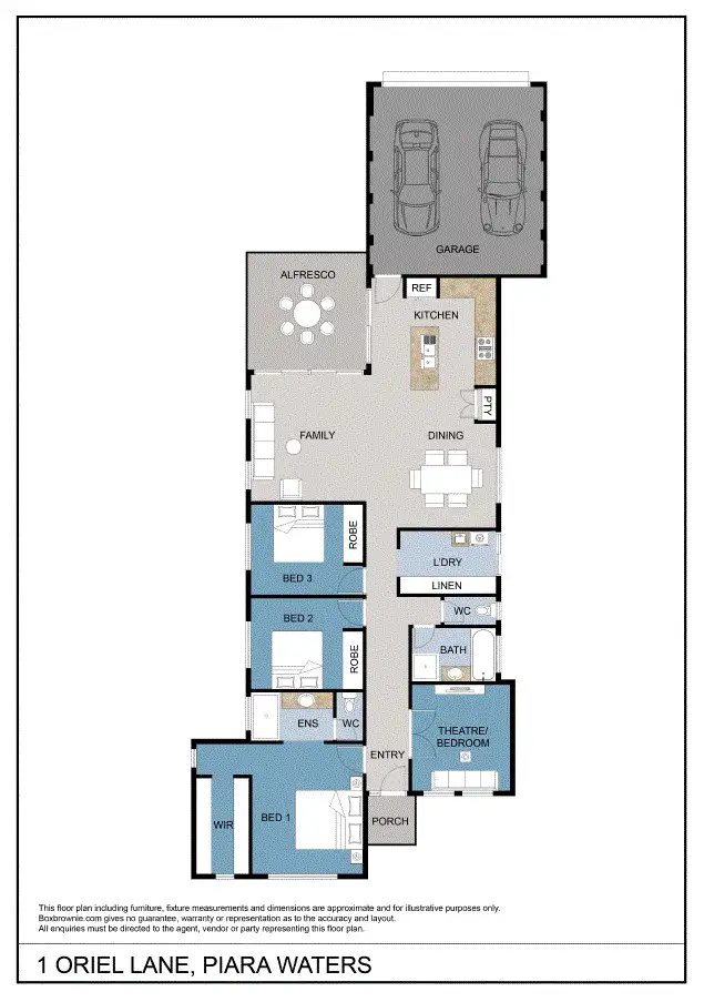 Floorplan of Homely house listing, 1 Oriel Lane, Piara Waters WA 6112