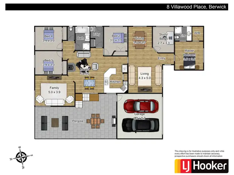 Floorplan of Homely house listing, 8 Villawood Place, Berwick VIC 3806