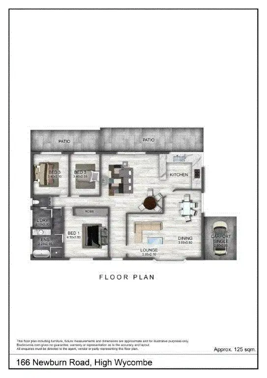 Floorplan of Homely house listing, 166 Newburn Road, High Wycombe WA 6057