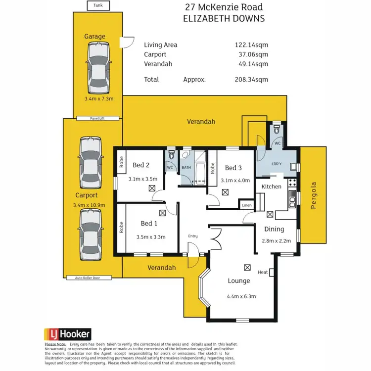 Floorplan of Homely house listing, 27 McKenzie Road, Elizabeth Downs SA 5113