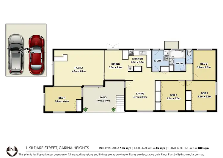 Floorplan of Homely house listing, 1 Kildare Street, Carina Heights QLD 4152