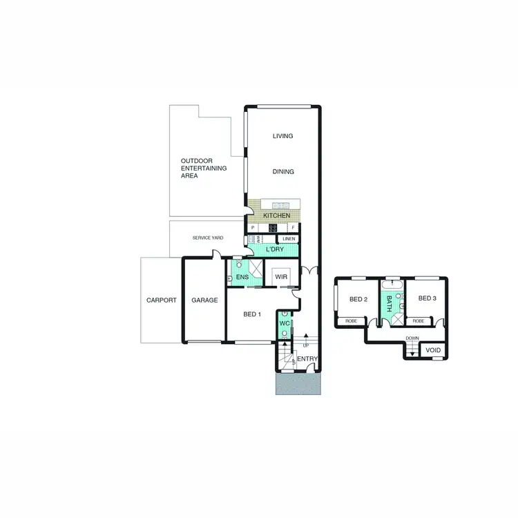 Floorplan of Homely semi-detached listing, 2 Lyle Place, Chifley ACT 2606