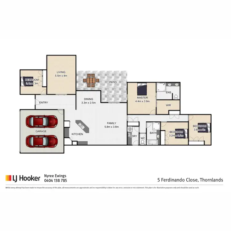 Floorplan of Homely house listing, 5 Ferdinando Close, Thornlands QLD 4164