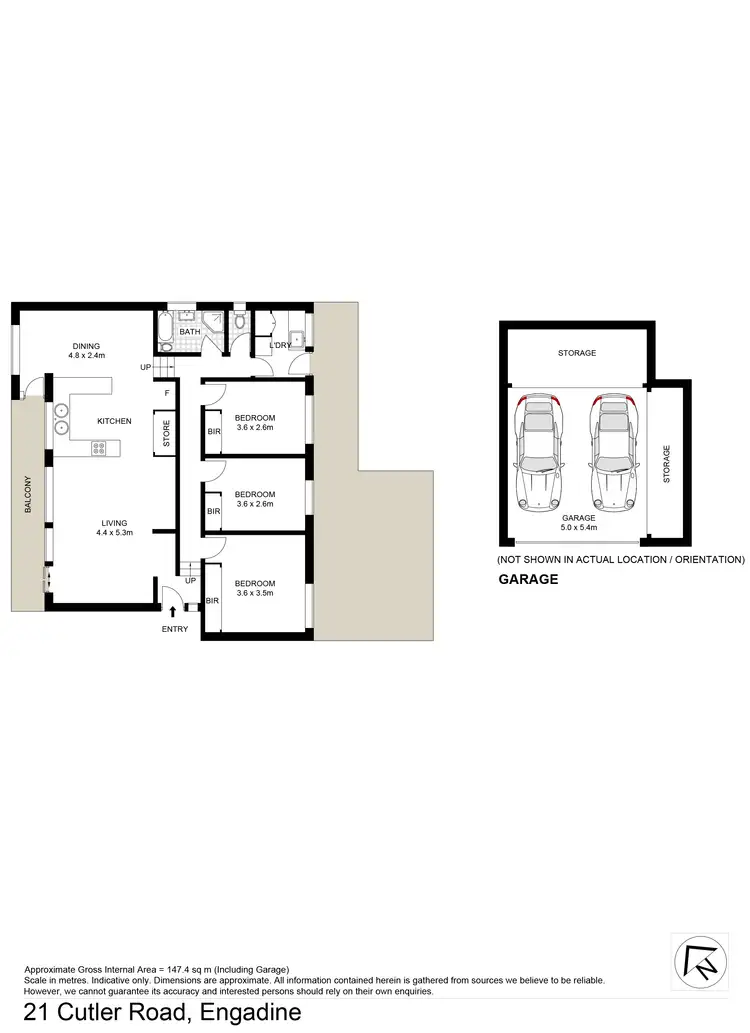 Floorplan of Homely house listing, 21 Cutler Rd, Engadine NSW 2233