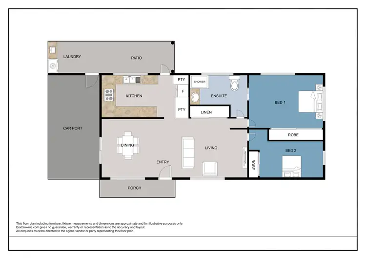 Floorplan of Homely semi-detached listing, Unit 3/16-18 Brooks Street, Whitfield QLD 4870