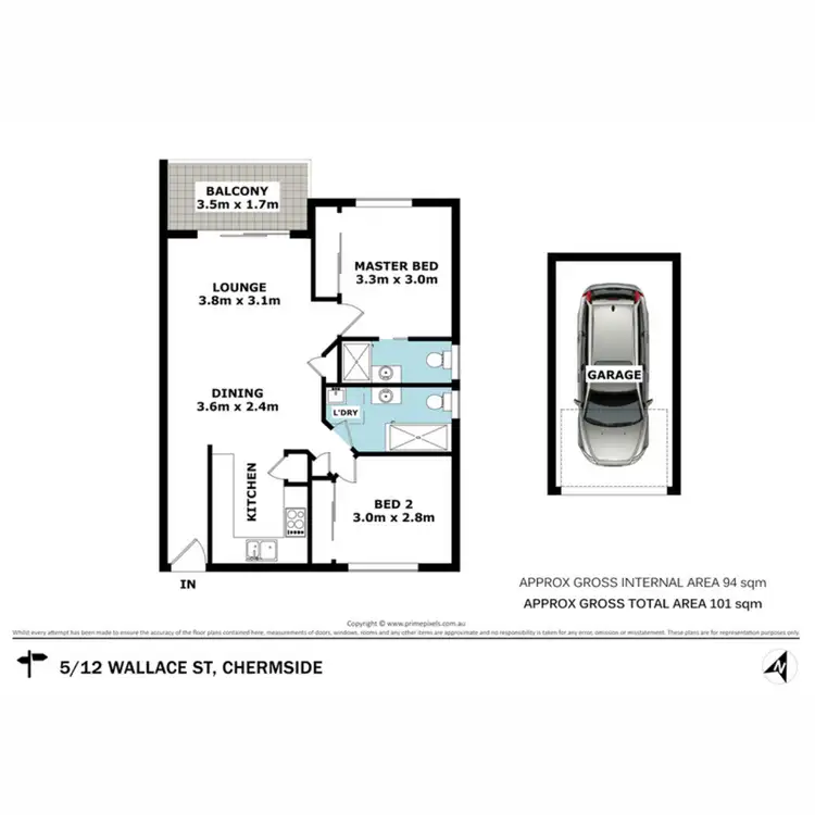Floorplan of Homely unit listing, 5/12 Wallace Street, Chermside QLD 4032