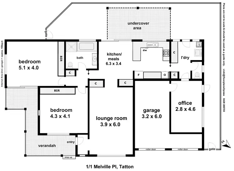 Floorplan of Homely house listing, Unit 1/1 Melville Place, Tatton NSW 2650