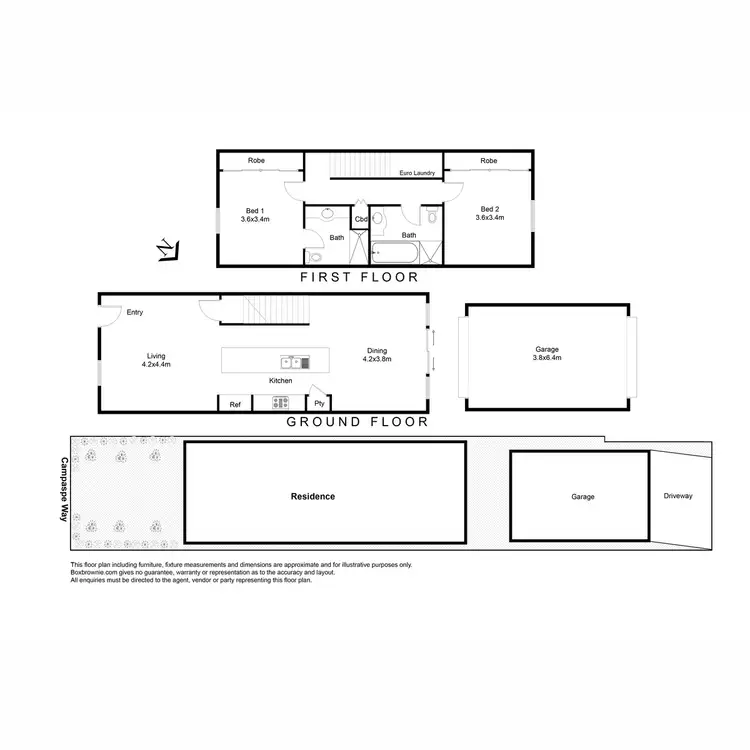 Floorplan of Homely townhouse listing, 91 Campaspe Way, Point Cook VIC 3030