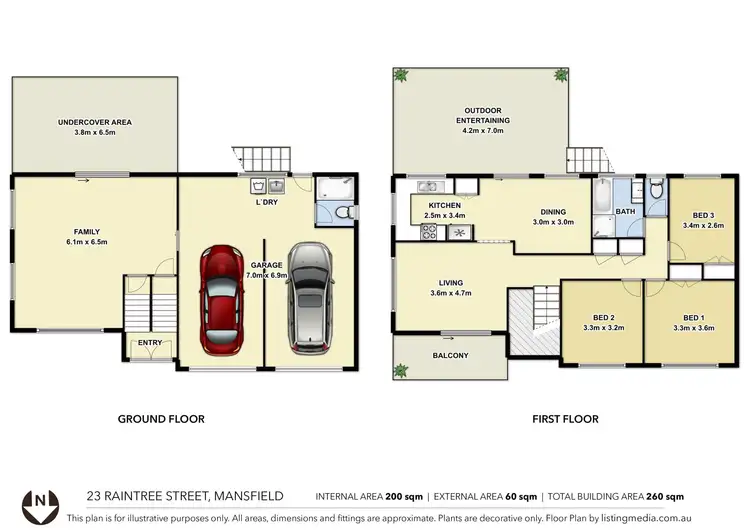 Floorplan of Homely house listing, 23 Raintree Street, Mansfield QLD 4122