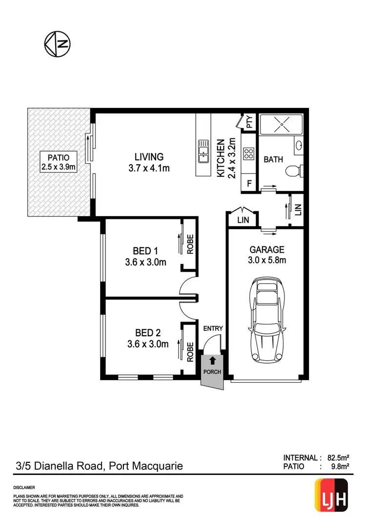Floorplan of Homely villa listing, 3/5 Dianella Road, Port Macquarie NSW 2444