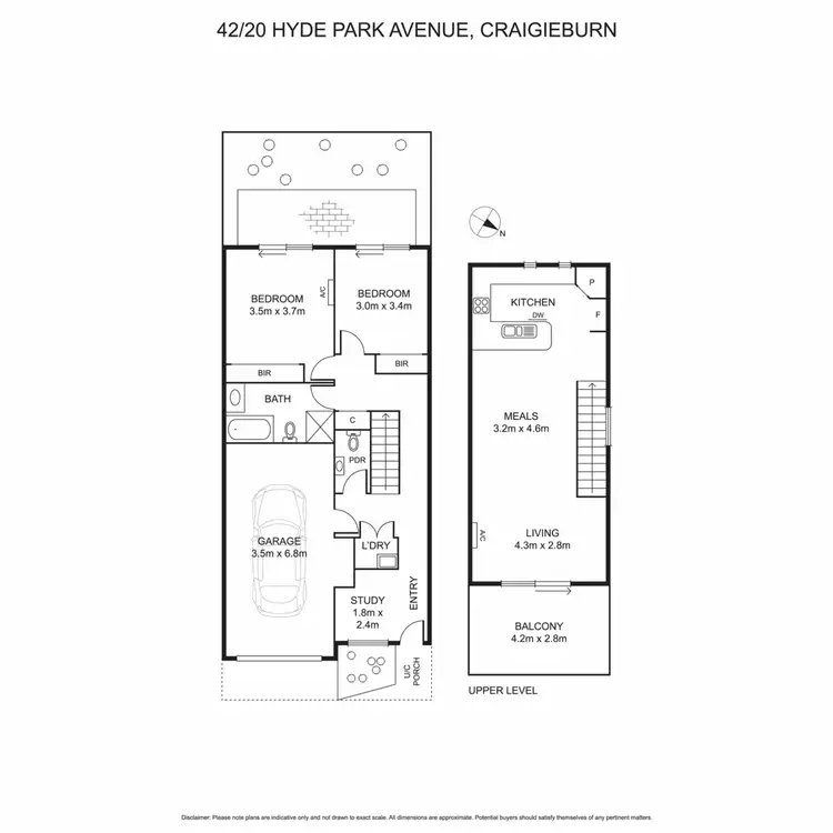 Floorplan of Homely house listing, 42/20 Hyde Park Avenue, Craigieburn VIC 3064