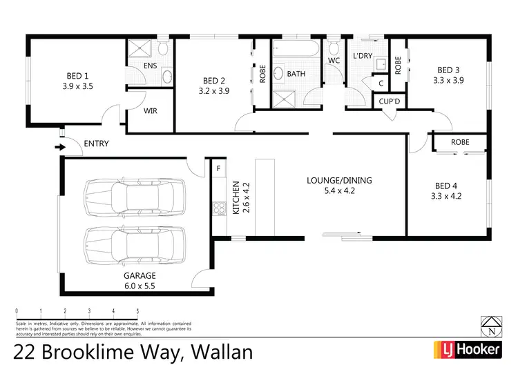 Floorplan of Homely house listing, 22 Brooklime Way, Wallan VIC 3756