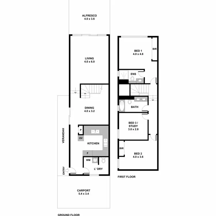 Floorplan of Homely townhouse listing, 14/3 Mitchell Street, Mount Lawley WA 6050