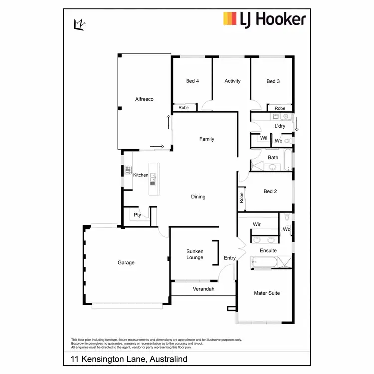 Floorplan of Homely house listing, 11 Kensington Lane, Australind WA 6233