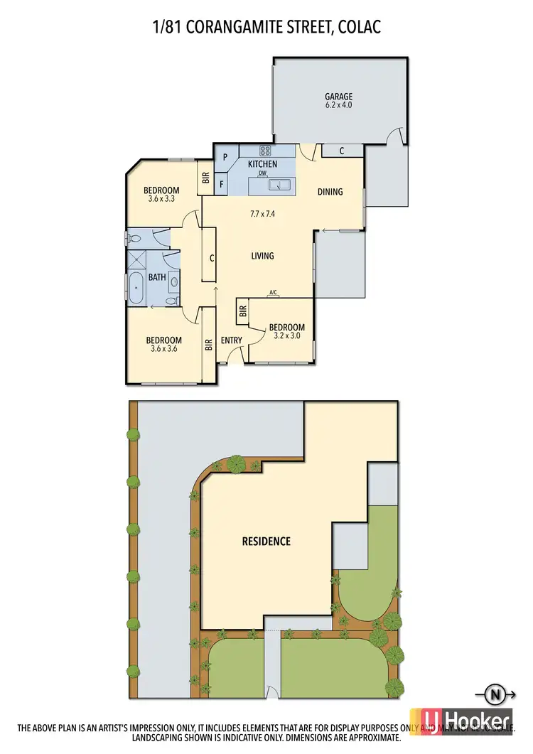 Floorplan of Homely unit listing, unit 1/81 Corangamite, Colac VIC 3250