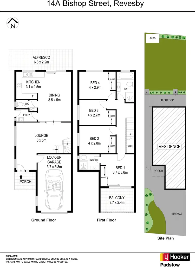 Floorplan of Homely semi-detached listing, 14a Bishop Street, Revesby NSW 2212