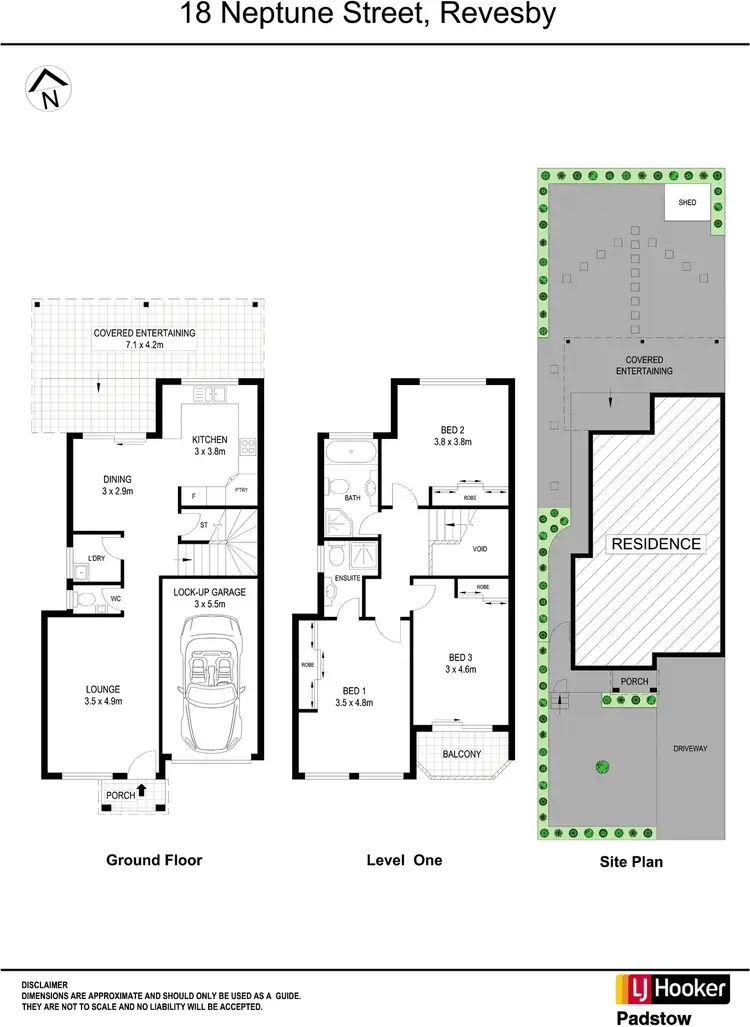Floorplan of Homely semi-detached listing, 18 Neptune Street, Revesby NSW 2212